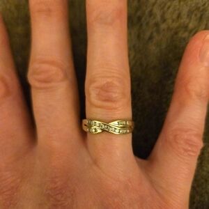 Solid 14K White Gold Genuine Diamond Ring 💍 ✨️